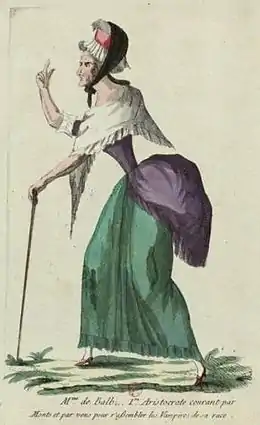 Madame de Balbi, représentée en vieille dame