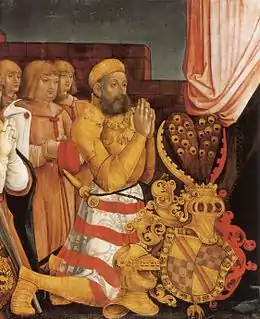 Hans Baldung : du margrave Christophe Ier de Bade, détail du tableau votif (1509-10)