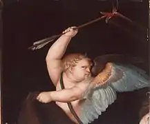 Hans Baldung Grien, Cupidon avec la flèche enflammée.