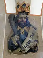 Judas avec une massue,Stadtkirche, Balingen (Allemagne).