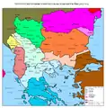 Les modifications territoriales à la suite des deux Guerres balkaniques