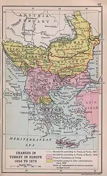 Carte ancienne des Balkans