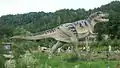 Modèle de Tyrranosaurus dans le parc jurassique de Bałtów