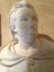 Buste d'Honoré de Balzac, détail, château de Saché.