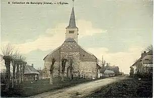 Carte postale de l'église vers 1910.