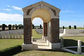 Le cimetière militaire britannique.