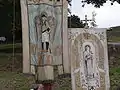 Bannières de procession (saint Isidore et sainte Thérèse de l'Enfant Jésus).