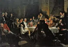 Le dernier banquet des girondins, toile de Henri Félix Emmanuel Philippoteaux, vers 1850. Musée de la Révolution française, Vizille.