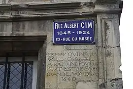 Inscription rue Cim.
