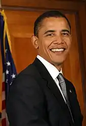 Barack Obama, candidat à la présidence, sénateur de l'Illinois.