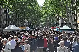 La Rambla, site de l'attaque par la fourgonnette ; toujours en 2011.