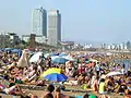 La plage en été.