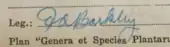 signature de Fred Alexander Barkley