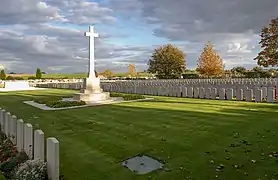 Le cimetière militaire britannique.