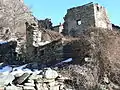 Les ruines du hameau Barmaz, le long de la via Francigena
