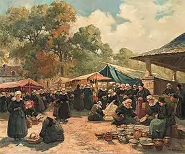 Scène de marché