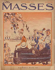 « As They Pass By », par Cornelia Barns, The Masses, couverture, (septembre 1913).