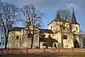 Photographie de l'église baroque Saint Pierre et Saint Paul à Obrzycko.