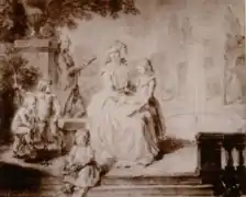 Baron Bernard-Frédéric de Turckheim et Lili née Schœnemann, sa fille Lili qui épousa plus tard Adrien Brunck de Freundeck, ses trois fils, Fritz, Charles, Guillaume