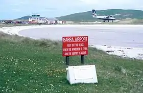 Vue de l'aéroport de Barra