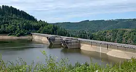 L'amont du barrage.