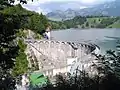 Le barrage de Montsalvens (Suisse).
