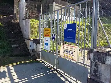 L'entrée en avale du barrage en 2016.