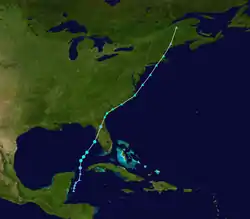 Parcours de la tempête tropicale Barry