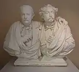 Bustes d'Émile Erckmann et Alexandre Chatrian (1872), plâtre.