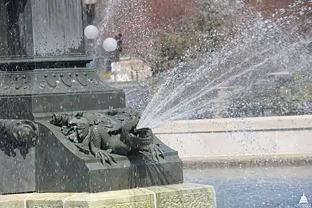 Fontaine Bartholdi de Washington. Ajutage muliple