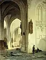 Intérieur d'église (1844). Huile sur panneau.