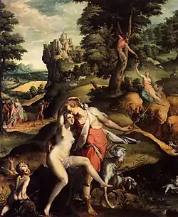 Vénus et Adonis, Bartholomeus Spranger, vers 1587, Rijksmuseum Amsterdam