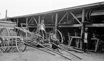 Base de stockage de matériel agricole de l'OZET à Djankoï en 1926.