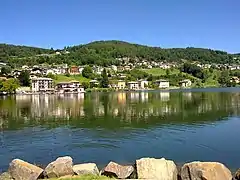 Baselga di Piné et le lac de Serraia.