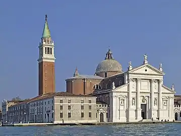 Andrea Palladio Fronton à l'antique, Basilique San Giorgio MaggioreVenise, ap.1566