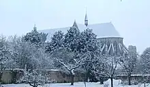 La basilique sous la neige.