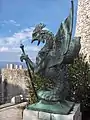 Statue d'un basilic en Croatie.