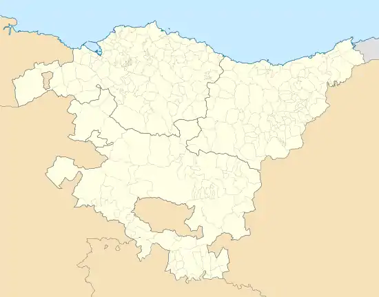 Carte des mégalithes dans la communauté autonome basque