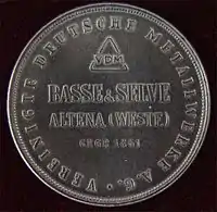 Médaille Basse & Selve, verso.