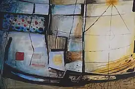 Basse mer, huile sur isorel, 60 × 81 cm, 1998.