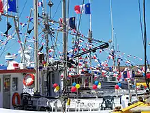 La marina de l'Anse -à-la-Cabane, à (Bassin), lors de la fête de l'Acadie en 2006