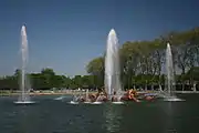 Bassin du char d'Apollon, pendant les Grandes Eaux