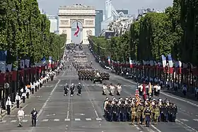 Défilé sur les Champs-Élysées le 14 juillet 2017.