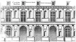 "Anssy-le-Franc" (1576, Jacques Ier Androuet du Cerceau, « Les plus excellents bastiments de France »).