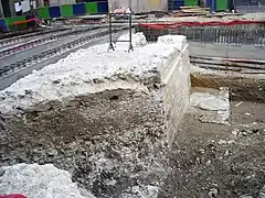 Bastion découvert lors de fouilles proche de la place Garibaldi à Nice.