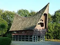 Une maison traditionnelle de Batak Toba, au nord de Sumatra
