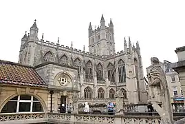 Abbaye de Bath (vue des bains romains)