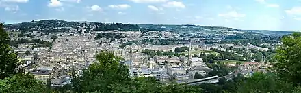 Bath city centre as seen from Alexandra park