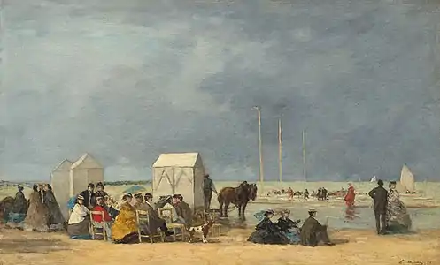 Baignade à Deauville, 1865,Washington, National Gallery of Art.