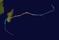 Trajectoire de Batsirai.